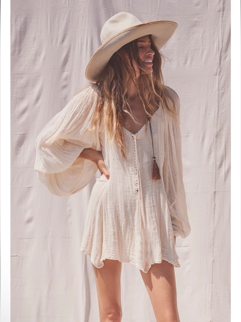Jen's Pirate Booty Cream Waylynn Mini Dress